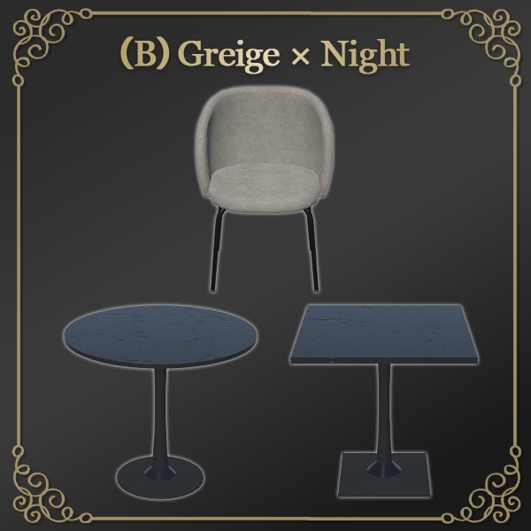 モダンラグジュアリーテーブル&チェアセット|Sit判定付き