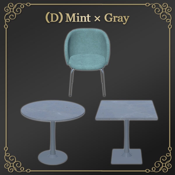 モダンラグジュアリーテーブル&チェアセット|Sit判定付き