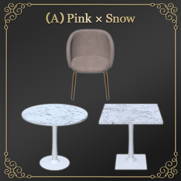 モダンラグジュアリーテーブル&チェアセット|Sit判定付き