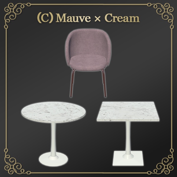 モダンラグジュアリーテーブル&チェアセット|Sit判定付き