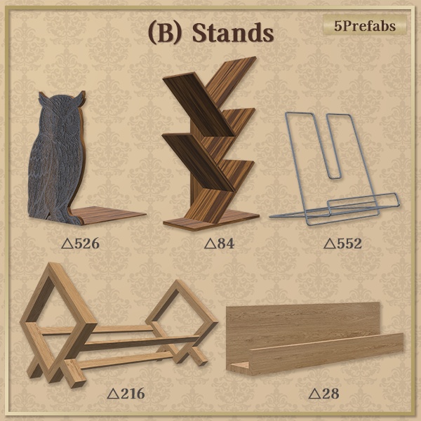 アンティーク読書セット|本5種/ブックスタンド/周辺小物