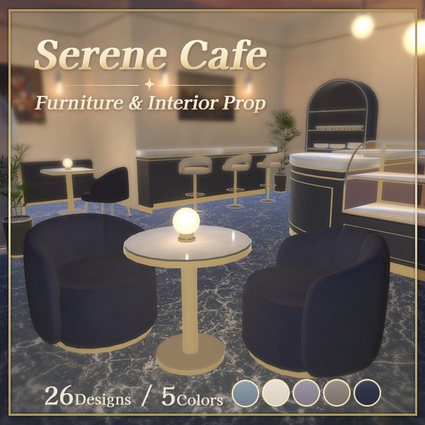 【限定セール中】カフェ家具&インテリアセット|全26種・5色展開