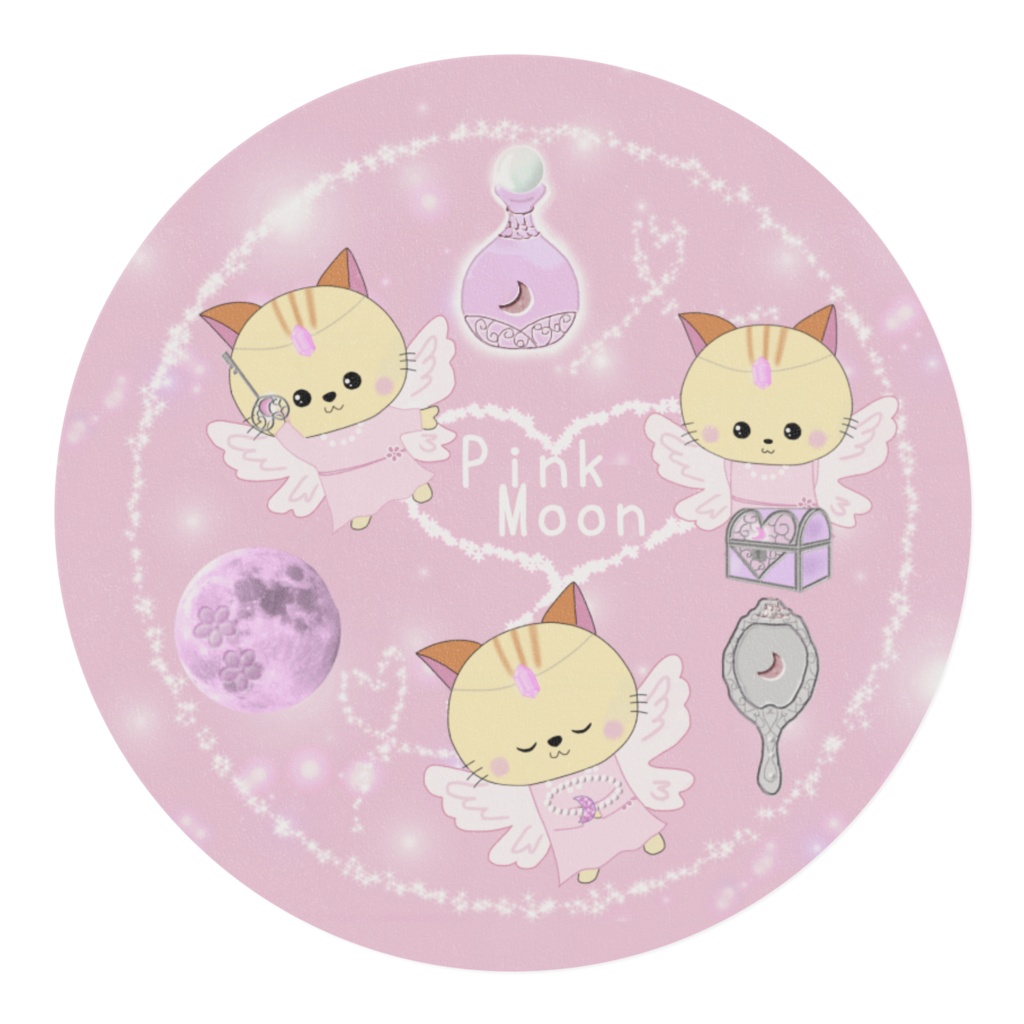 ねこ天使さん Pink Moon