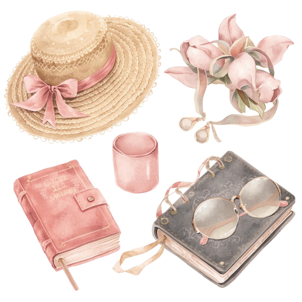 ふんわり可愛い水彩クリップアート 10点セット|PNGダウンロード