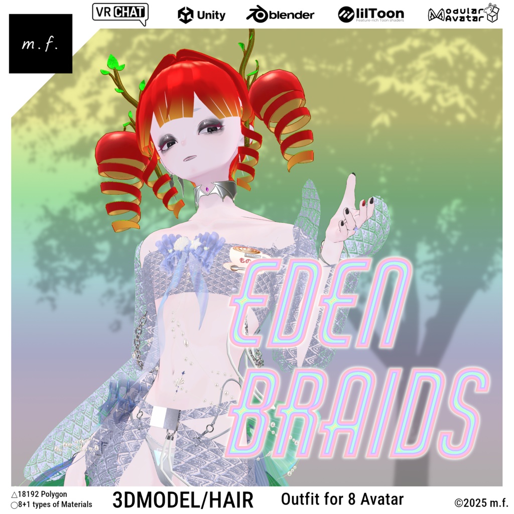 EDEN BRAIDS [ 8 Avatars Outfit ]