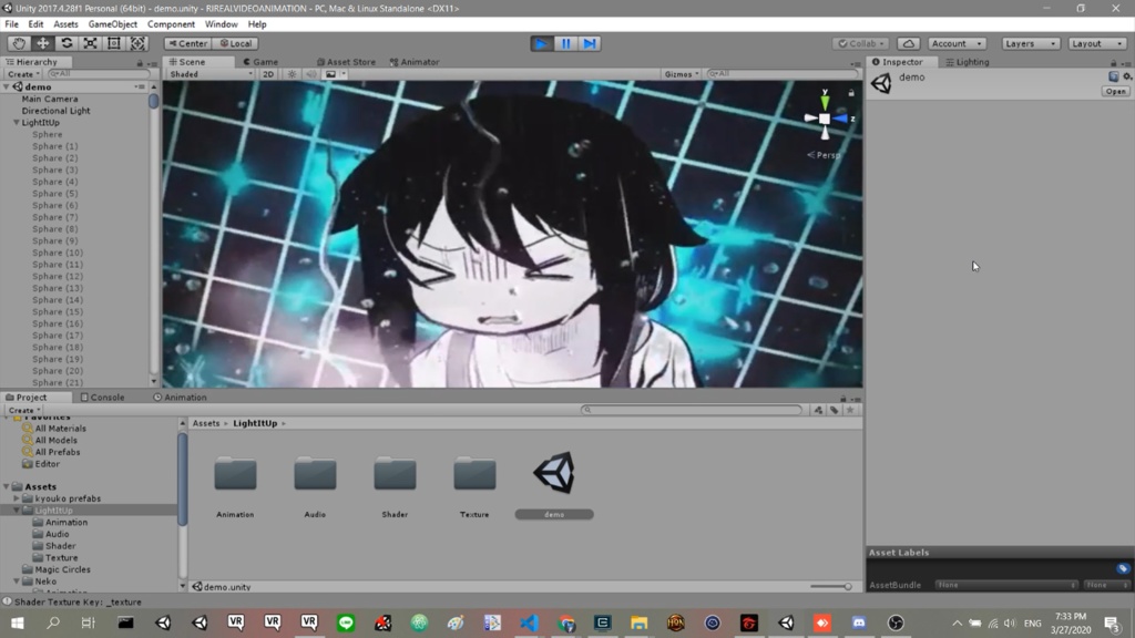 [VRChat] Light It Up Demo Video Script Rireal Unity. - NeNe ネーネ - BOOTH