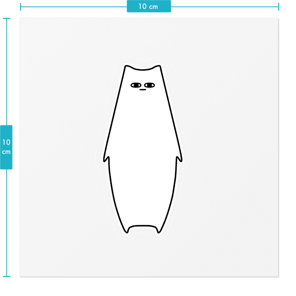 はんぺんねこステッカー