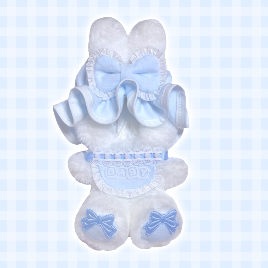 【light blue】BABY nightcap Rabbit