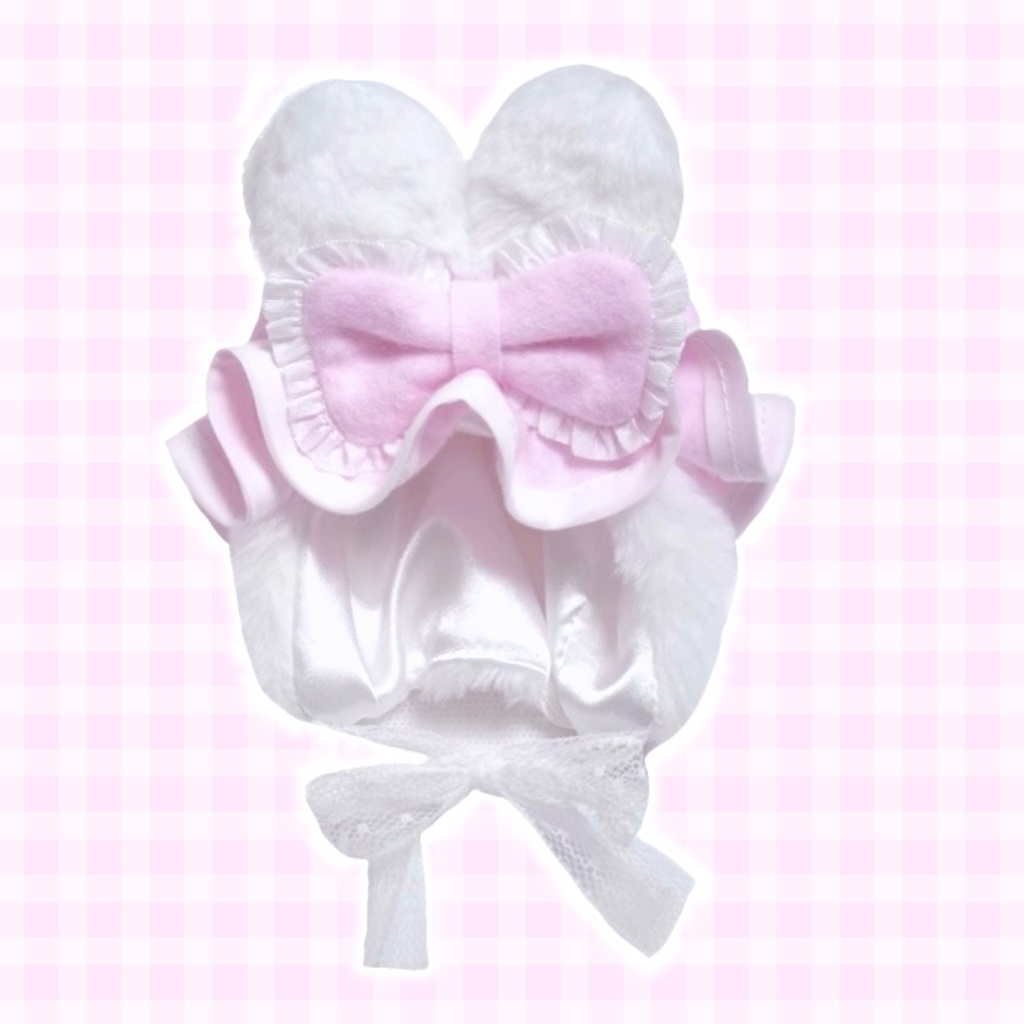 【pink】BABY nightcap rabbit hood