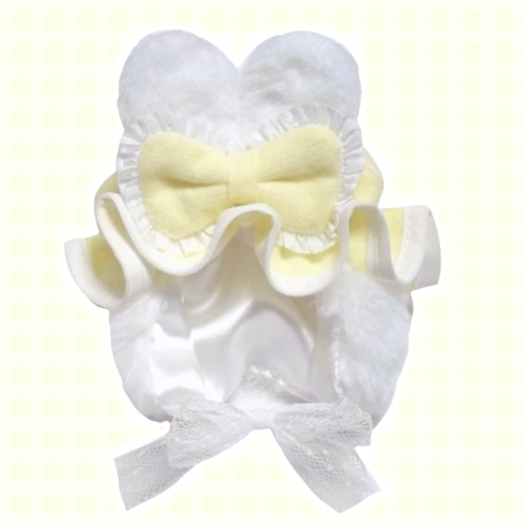 【yellow】BABY nightcap rabbit hood