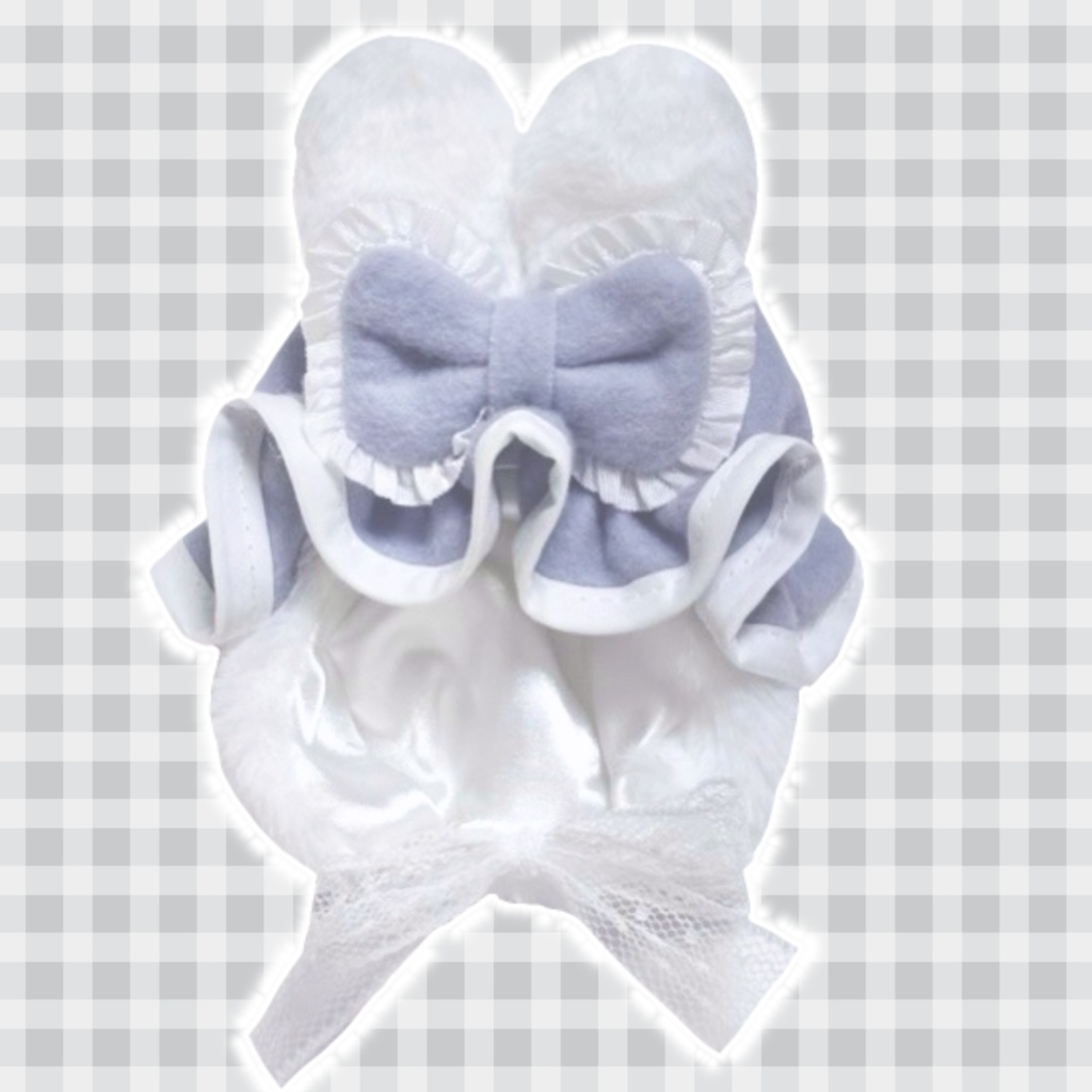 【grey】BABY nightcap rabbit hood