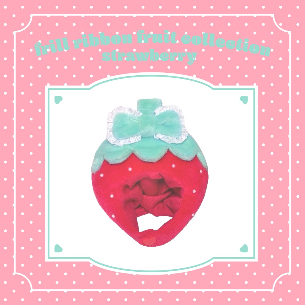 【pure red】frill ribbon strawberry🍓10~12cm size