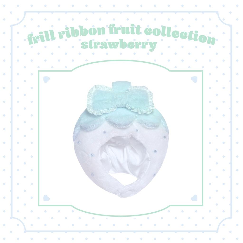 ãWhiteÃlight blueãfrill ribbon strawberryð10~12cm size