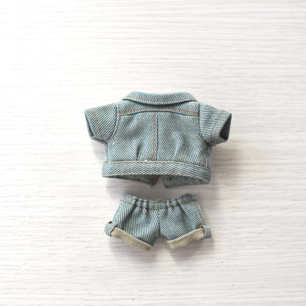 デニムブルゾン+パンツセットアップ