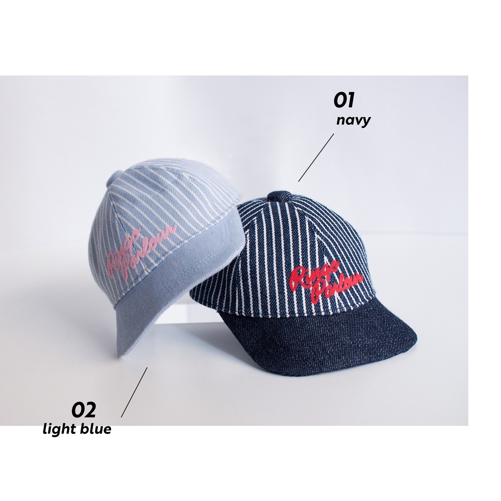 デニムストライプキャップ