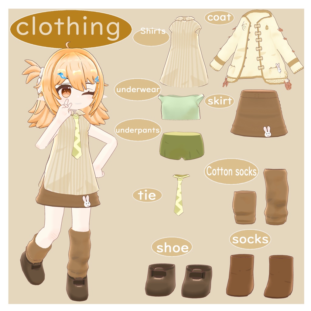 オリジナル3Dモデル「Meru」