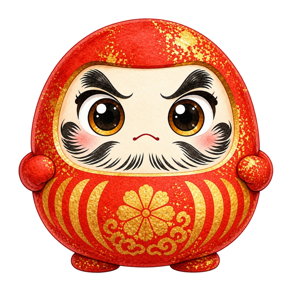 福を呼ぶ金彩だるま