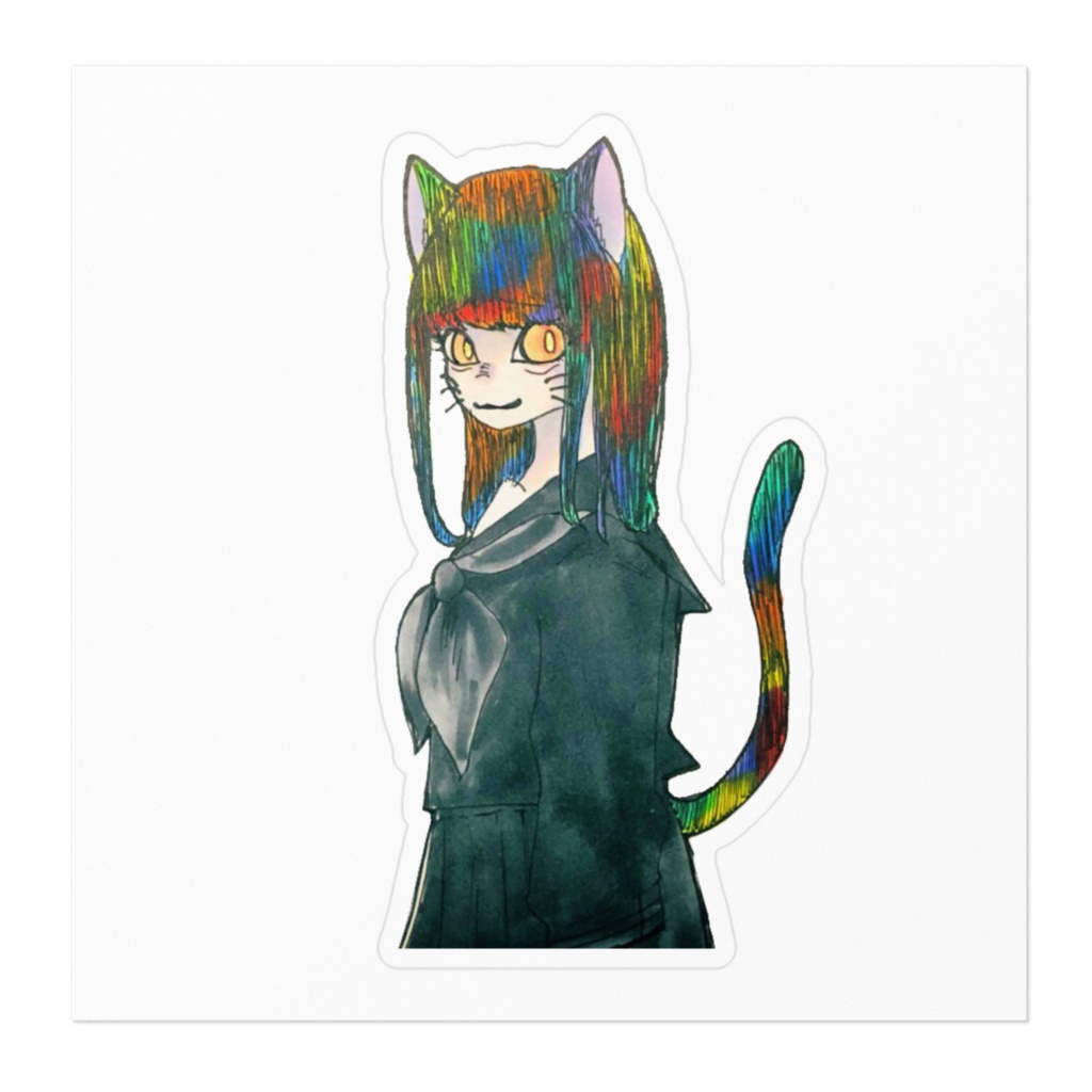 黒猫ステッカー
