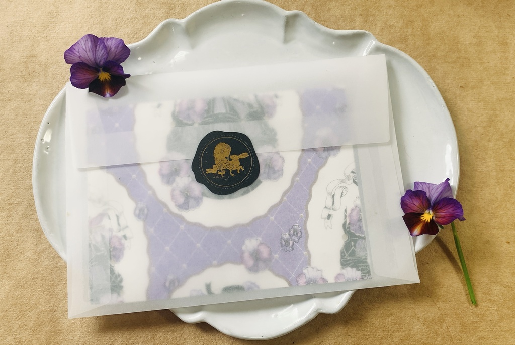 ビオラと気球のレターセット