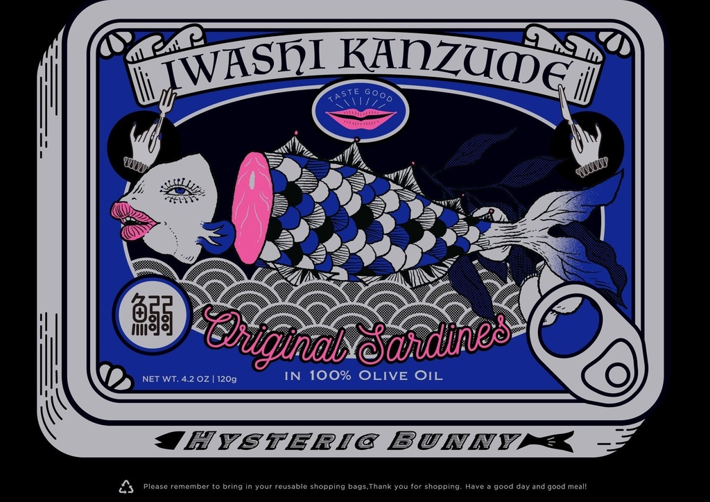 オイルサーディン缶|大型トートバック