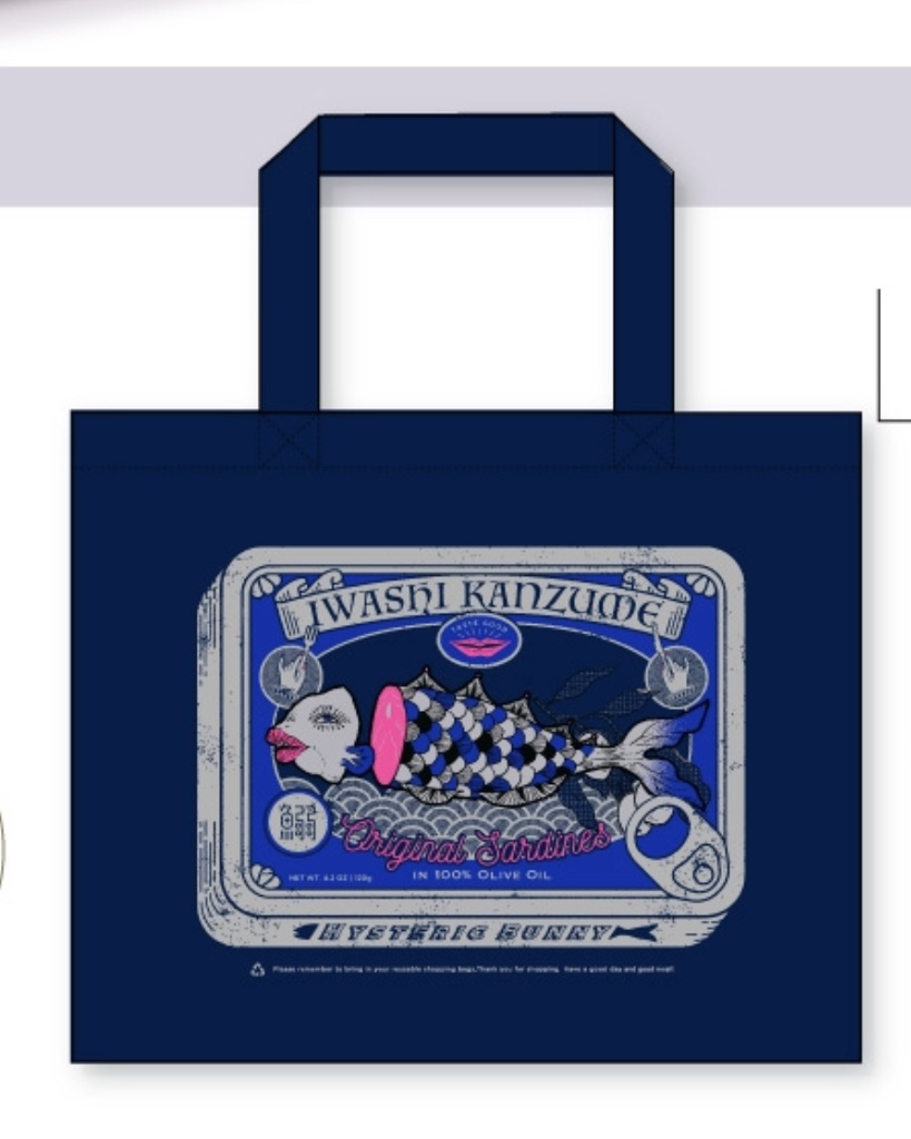 オイルサーディン缶|大型トートバック