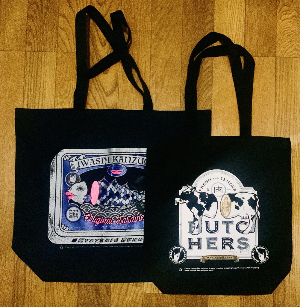 オイルサーディン缶|大型トートバック
