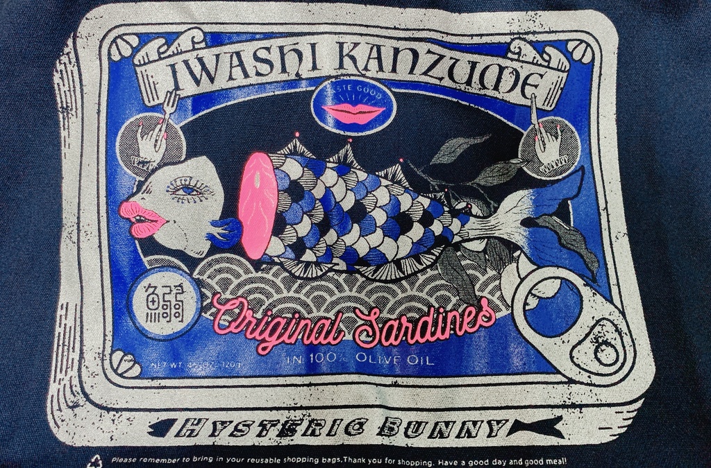 オイルサーディン缶|大型トートバック
