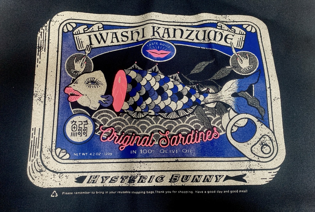 オイルサーディン缶|大型トートバック