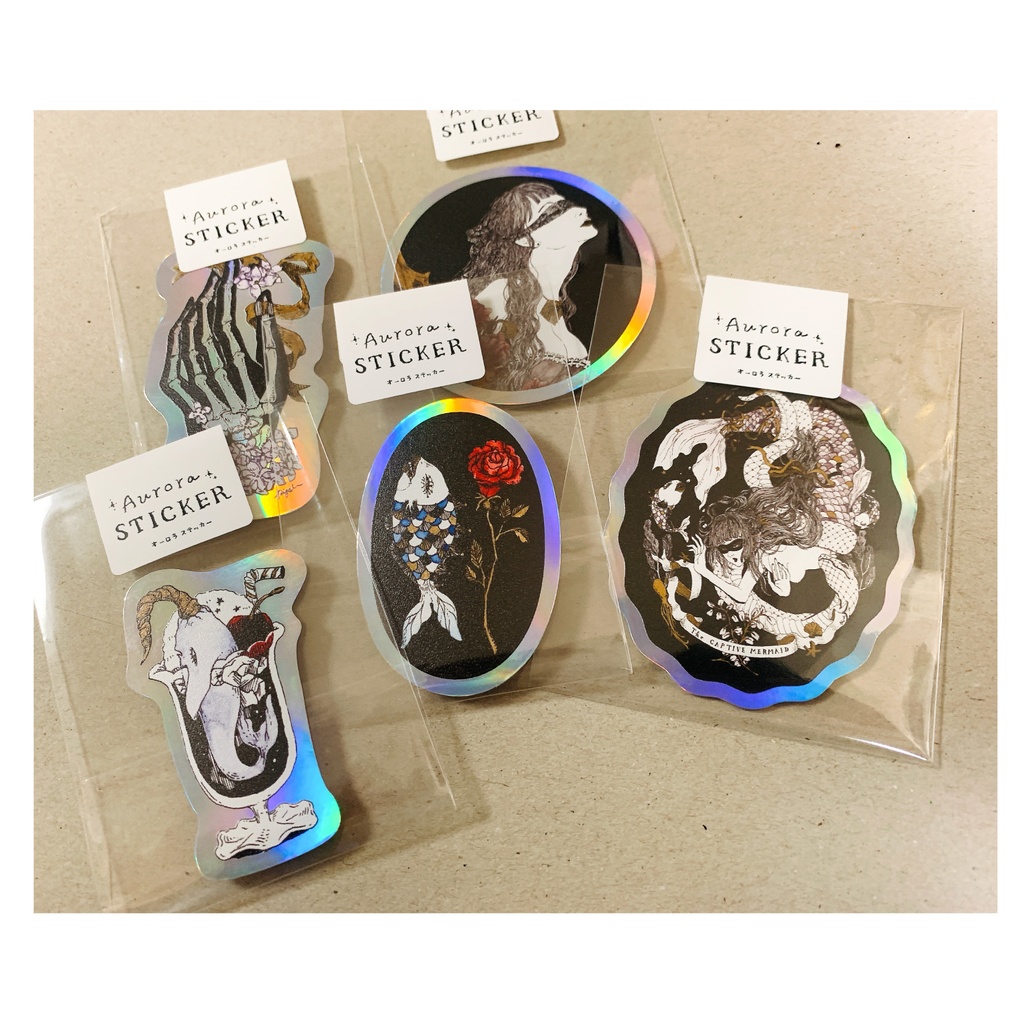 キラキラ オーロラステッカー