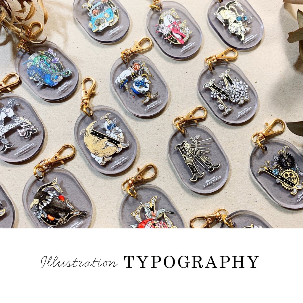 【受注生産】イニシャル｜アクリルキーチャーム