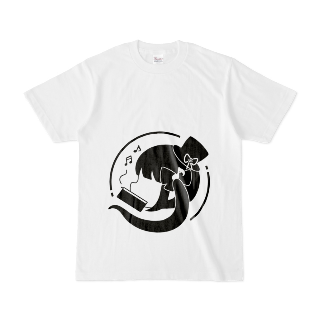大きめシンボルロゴTシャツ【ハーモニカVtuber紫吹まゆ】黒・紫・カラー