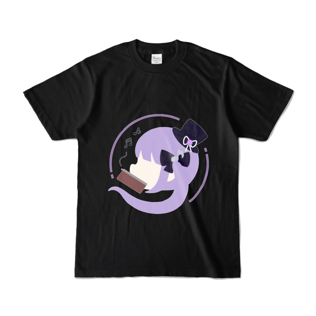 黒・ネイビーバージョンシンボルロゴTシャツ【ハーモニカVtuber紫吹まゆ】