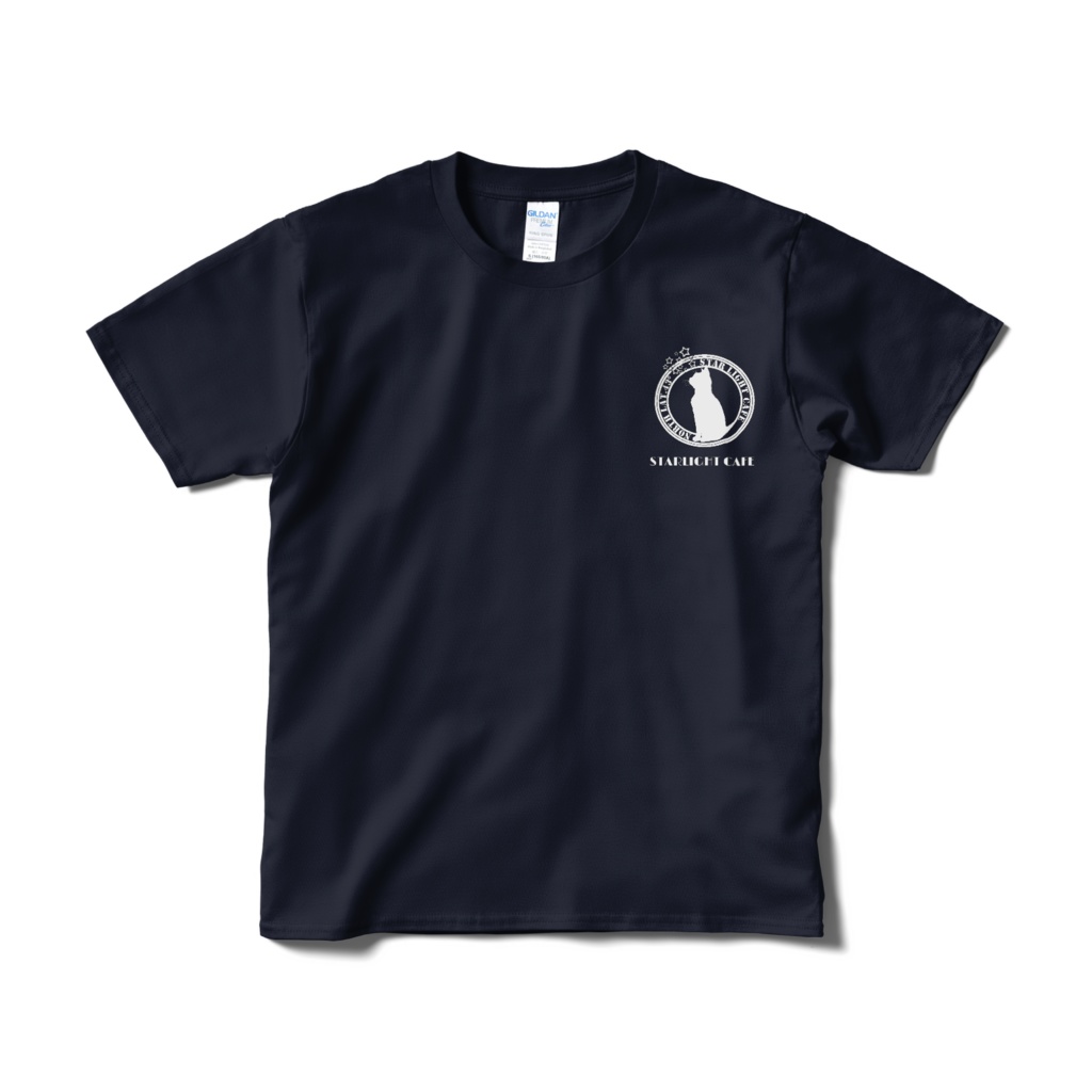 「STARLIGHT CAFE」 ORIGINAL Tシャツ(BLACK/白IJプリント)