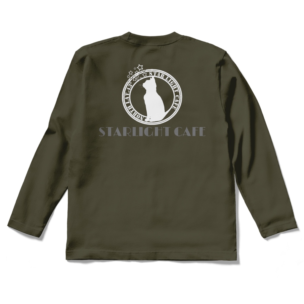 「STARLIGHT CAFE」 ORIGINAL ロングスリーブTシャツ(ARMY GREEN)