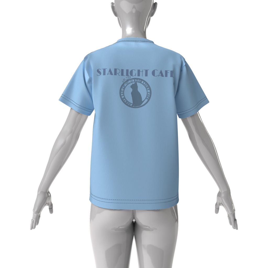 「STARLIGHT CAFE」 ORIGINAL ビッグシルエットTシャツ(ACID BLUE)