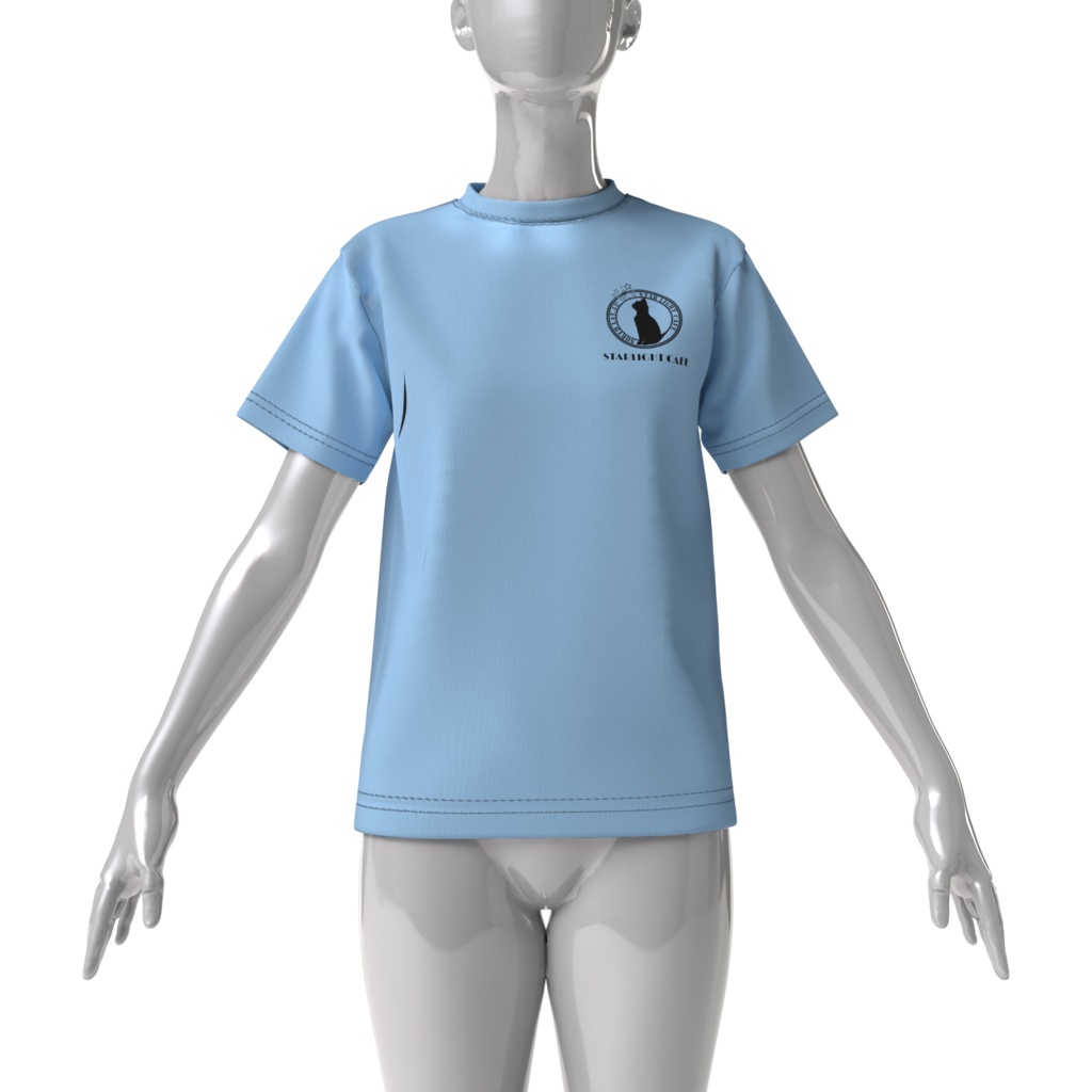 「STARLIGHT CAFE」 ORIGINAL ビッグシルエットTシャツ(ACID BLUE)