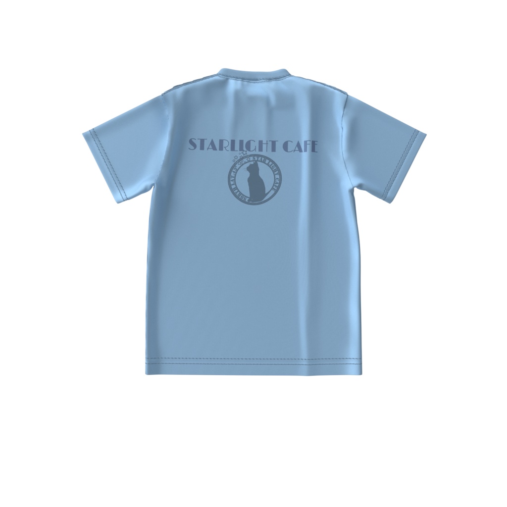 「STARLIGHT CAFE」 ORIGINAL ビッグシルエットTシャツ(ACID BLUE)