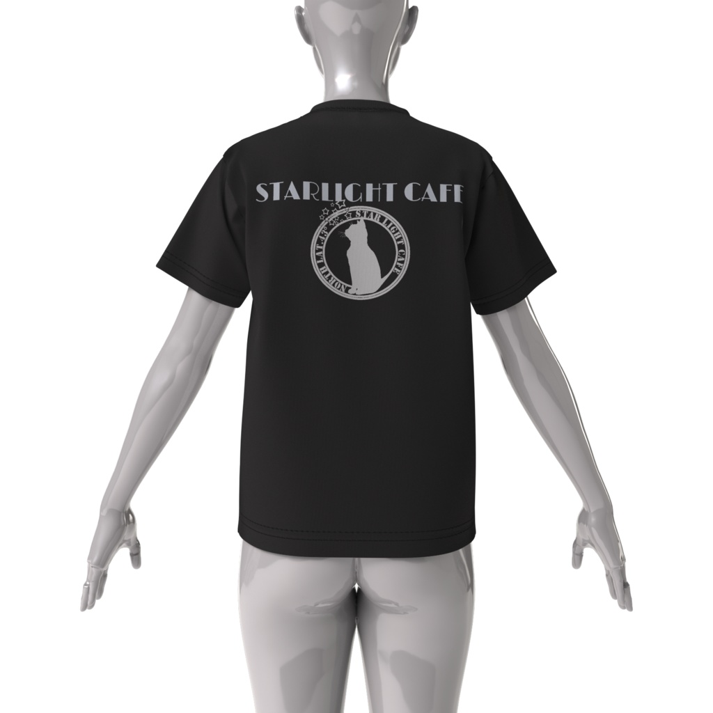 「STARLIGHT CAFE」 ORIGINAL ビッグシルエットTシャツ(BLACK)