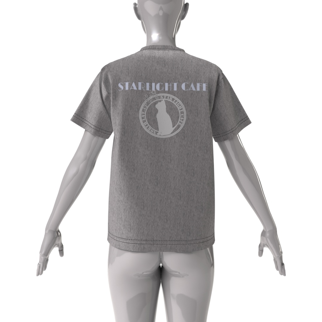 「STARLIGHT CAFE」 ORIGINAL ビッグシルエットTシャツ(MIX GRAY)