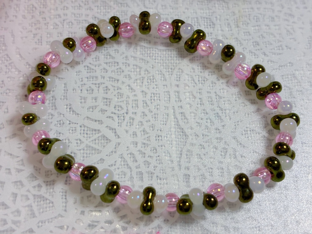 「萌」春の色彩ブレスレット(ゴムタイプ)