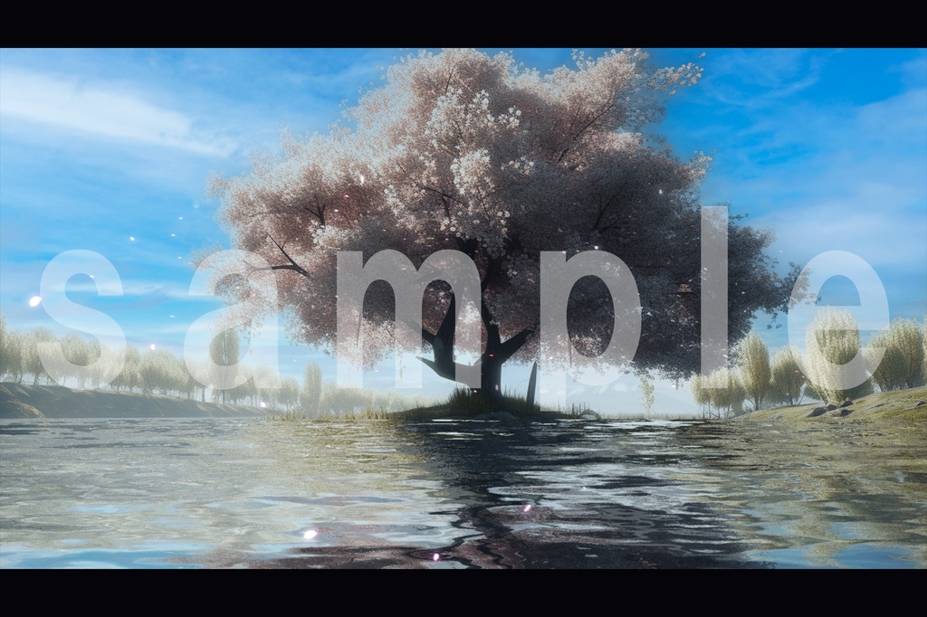 【ちょこっと動く背景動画シリーズ】007　 川と桜