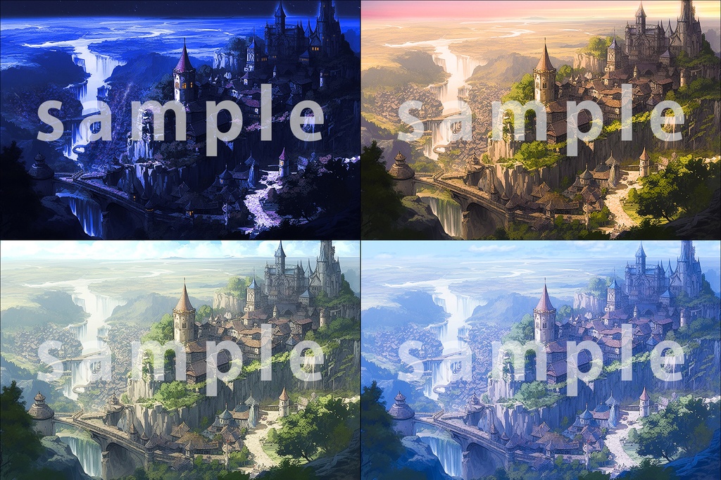 時間差背景素材集【ファンタジー編】Aシリーズ基本パック