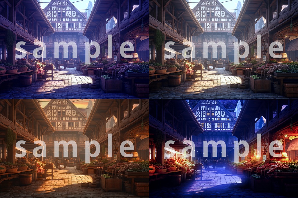 時間差背景素材集【ファンタジー編】Aシリーズ基本パック