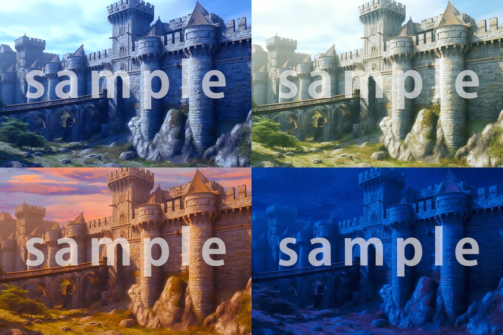 時間差背景素材集【ファンタジー編】 Bシリーズ城パック