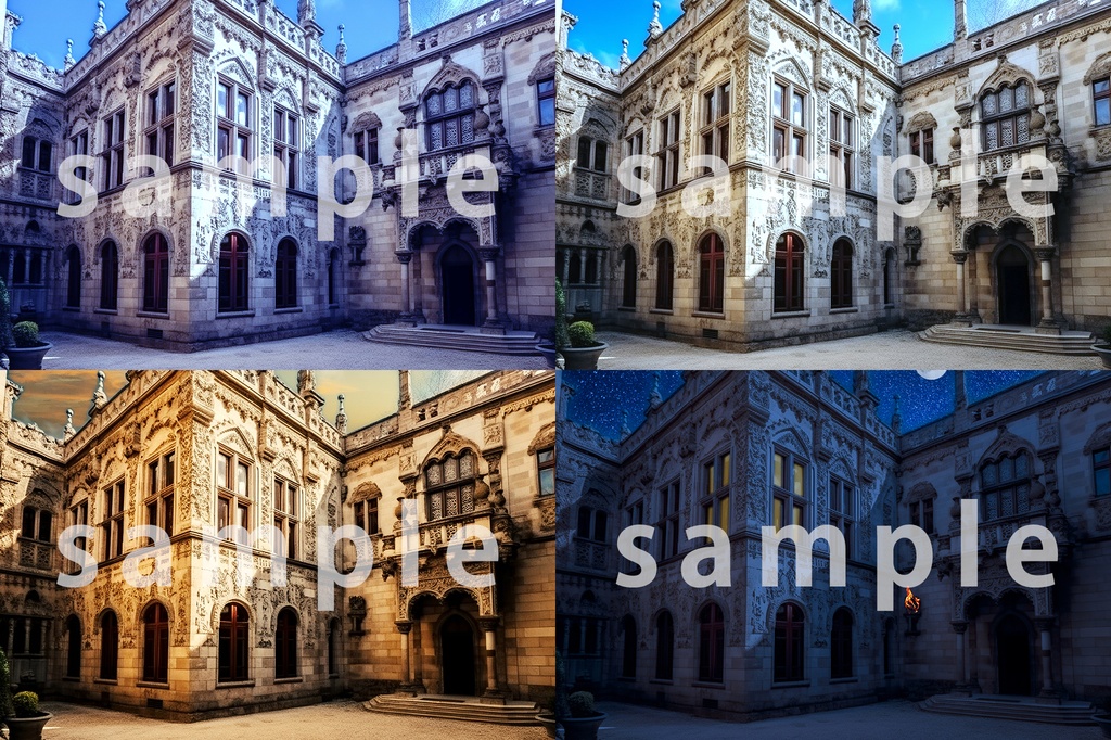 時間差背景素材集【ファンタジー編】 Bシリーズ城パック