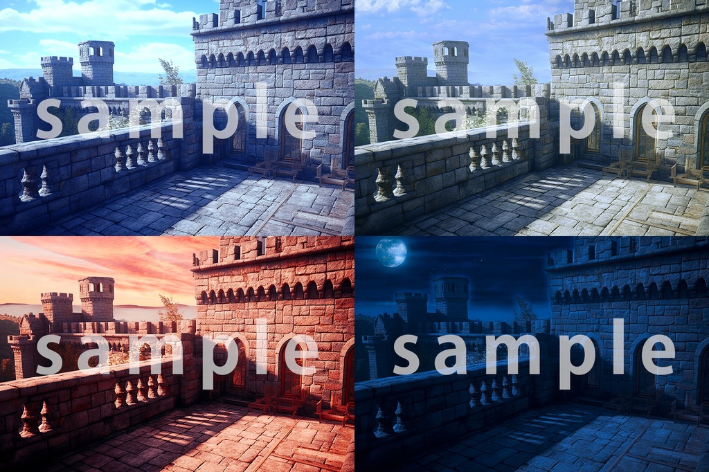 時間差背景素材集【ファンタジー編】 Bシリーズ城パック