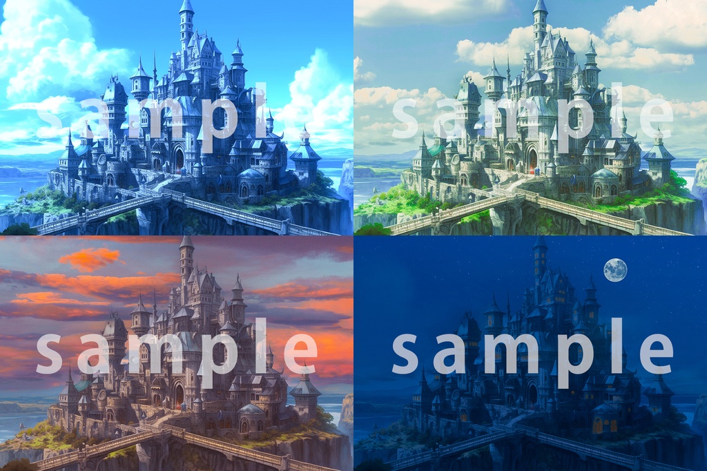 時間差背景素材集【ファンタジー編】 Bシリーズ城パック