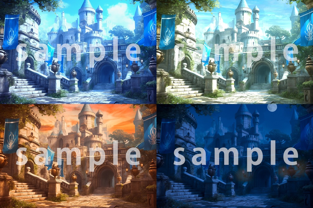 時間差背景素材集【ファンタジー編】 Bシリーズ城パック