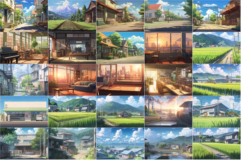 4K【アニメ系現代建物シリーズ①】其の十三【 街風景 】100枚