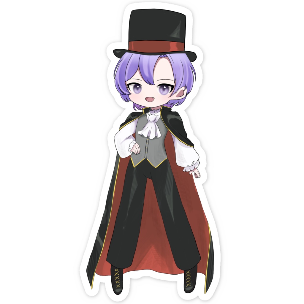 【スマホステッカー】バレンタイン_シルクハット